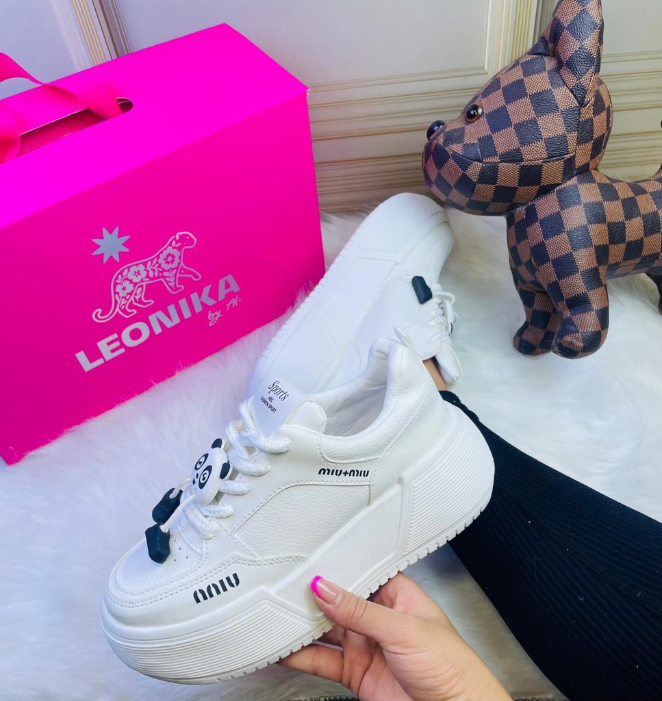 Miu Miu Plataforma Panda Negro